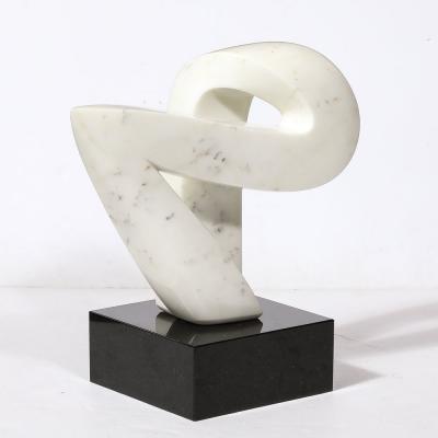 Mid Century Modern Carrara Marble Abstract Sculpture