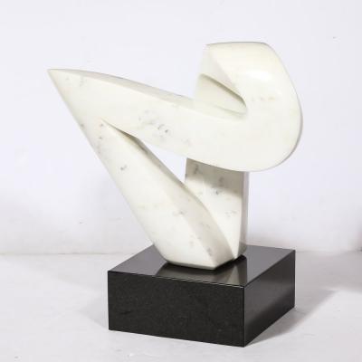 Mid Century Modern Carrara Marble Abstract Sculpture