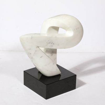 Mid Century Modern Carrara Marble Abstract Sculpture