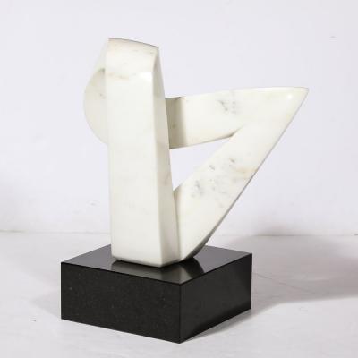 Mid Century Modern Carrara Marble Abstract Sculpture
