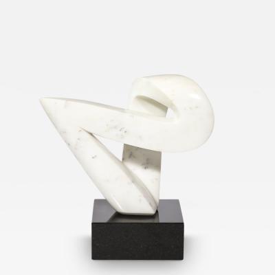 Mid Century Modern Carrara Marble Abstract Sculpture