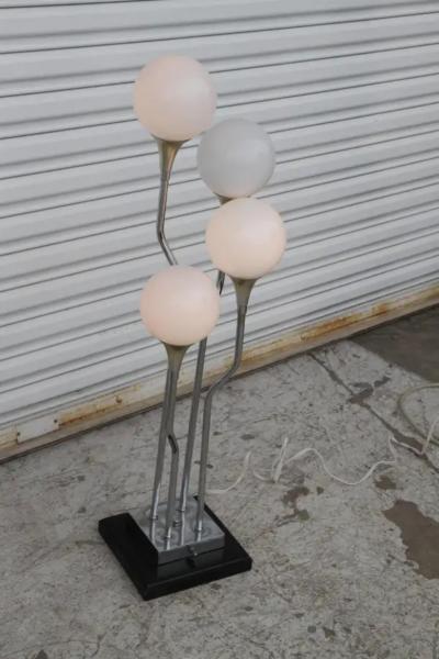 Mid Century Modern Cascading Multi Bulb Chrome Floor Lamp