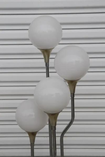 Mid Century Modern Cascading Multi Bulb Chrome Floor Lamp