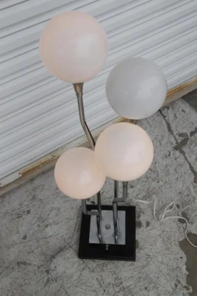 Mid Century Modern Cascading Multi Bulb Chrome Floor Lamp