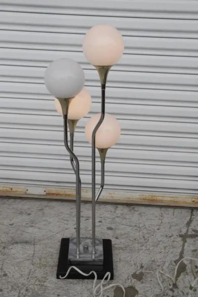 Mid Century Modern Cascading Multi Bulb Chrome Floor Lamp