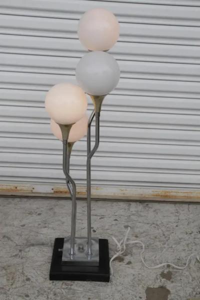 Mid Century Modern Cascading Multi Bulb Chrome Floor Lamp