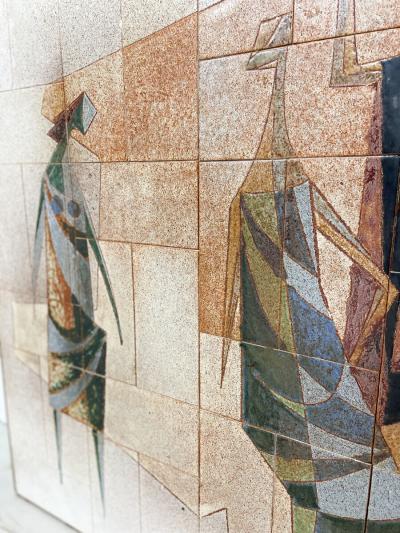 Mid Century Modern Ceramic Wall Panel