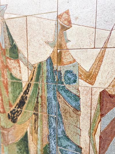 Mid Century Modern Ceramic Wall Panel