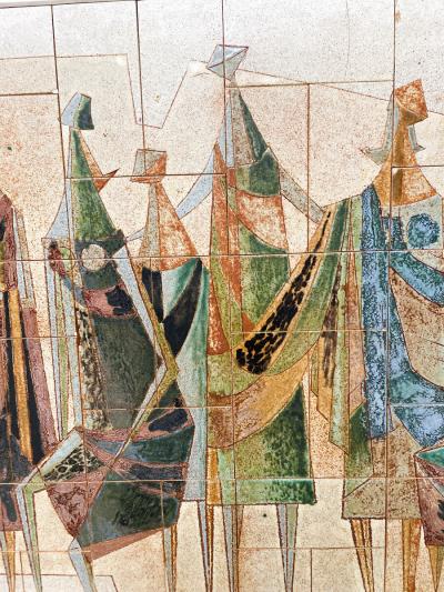 Mid Century Modern Ceramic Wall Panel