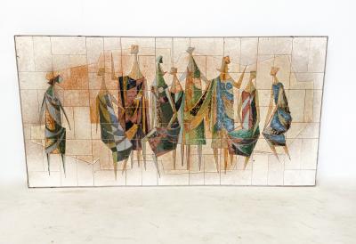 Mid Century Modern Ceramic Wall Panel