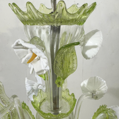 Mid Century Modern Chandelier Italy Murano Glass 1950s