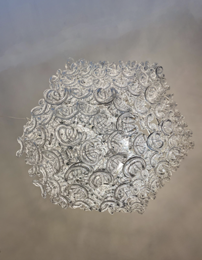 Mid Century Modern Chandelier by Angelo Mangiarotti for Vistosi 1970s