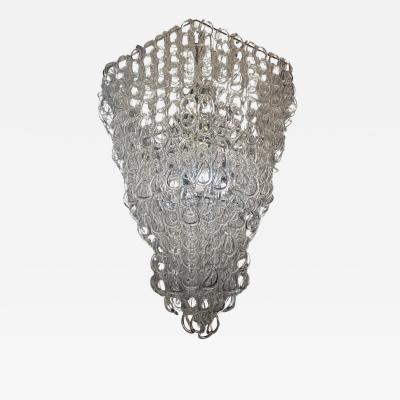 Mid Century Modern Chandelier by Angelo Mangiarotti for Vistosi 1970s
