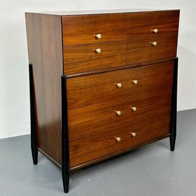 Mid Century Modern Chest West Michigan Furniture Co Ebony Walnut Metz