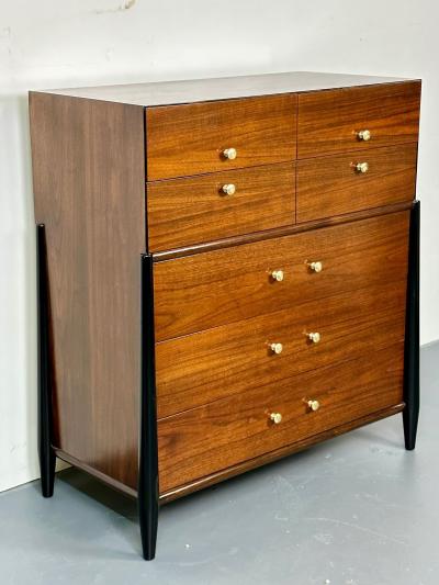 Mid Century Modern Chest West Michigan Furniture Co Ebony Walnut Metz
