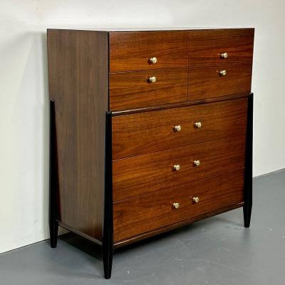 Mid Century Modern Chest West Michigan Furniture Co Ebony Walnut Metz