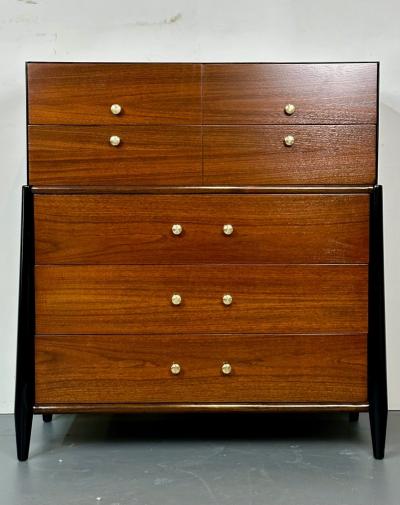 Mid Century Modern Chest West Michigan Furniture Co Ebony Walnut Metz
