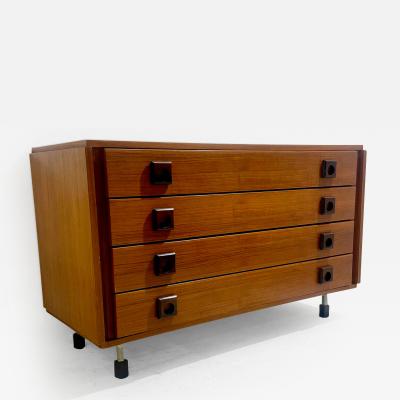 Mid Century Modern Chest of Drawers with Square Handles