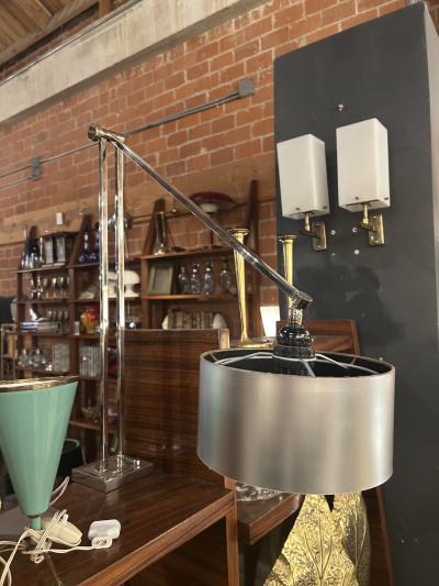 Mid Century Modern Chrome Clamp On Adjustable Desk Lamp