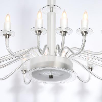 Mid Century Modern Classical Hand Blown Murano Glass 16 Arm Chandelier