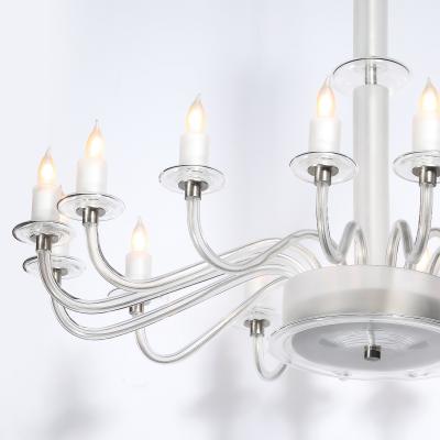 Mid Century Modern Classical Hand Blown Murano Glass 16 Arm Chandelier