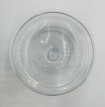 Mid Century Modern Clear Glass Lidded Candy Jar or Sugar Bowl