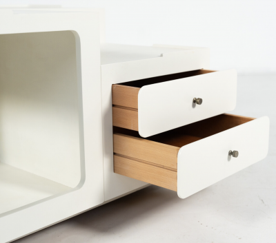 Mid Century Modern Coffee Table Wood Italy 1970s