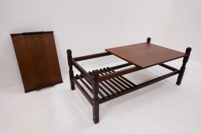 Mid Century Modern Coffee Table with Removable Tray