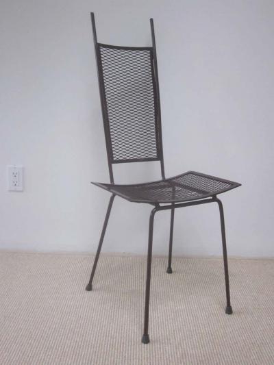 Mid Century Modern Craftsman Transparent Iron Desk Side Chair