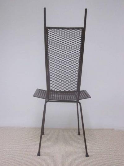 Mid Century Modern Craftsman Transparent Iron Desk Side Chair