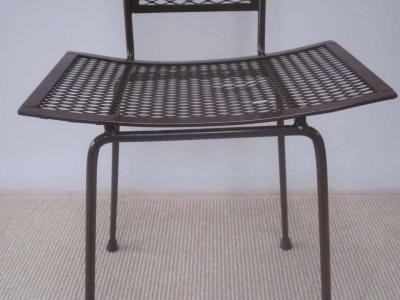 Mid Century Modern Craftsman Transparent Iron Desk Side Chair