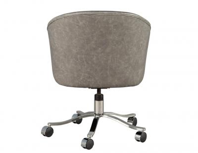 Mid Century Modern Curved Leather Office Chair