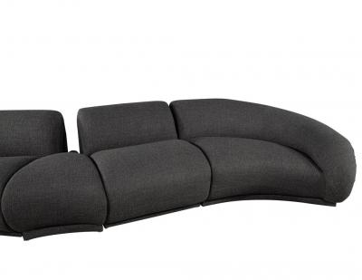 Mid Century Modern Curved Sectional Sofa 4 PC