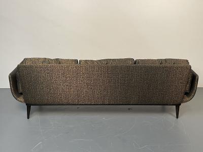 Mid Century Modern Curved Sofa Settee Adrian Pearsall Style Three Seater