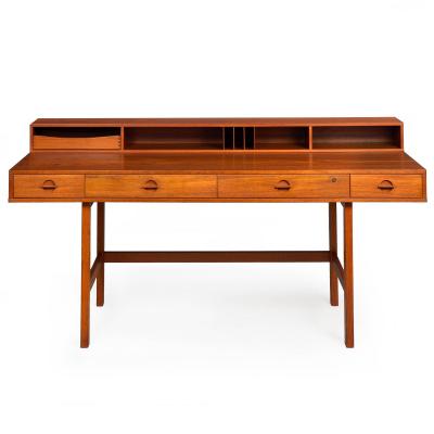 Mid Century Modern Danish Teakwood Desk by Peter Lovig Nielsen ca 1970s
