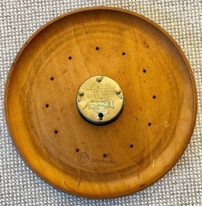 Mid Century Modern Danish Wall Clock by Fritz Hansen George Nelson Teak 1957