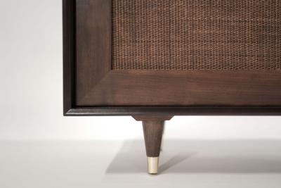 Mid Century Modern Dark Walnut Credenza C 1950s