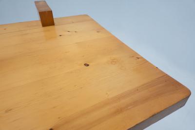 Mid Century Modern Desk with Drawers in Pine Wood