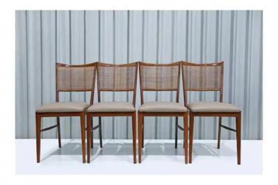 Mid Century Modern Dining Chairs in Hardwood and Cane Brazil 1960s