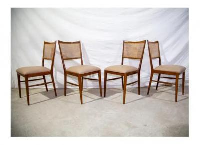 Mid Century Modern Dining Chairs in Hardwood and Cane Brazil 1960s