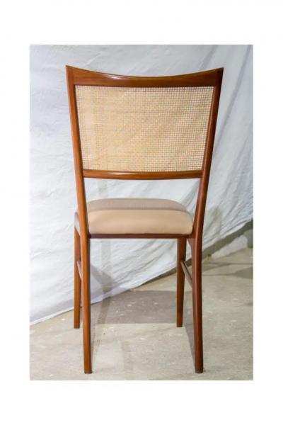 Mid Century Modern Dining Chairs in Hardwood and Cane Brazil 1960s
