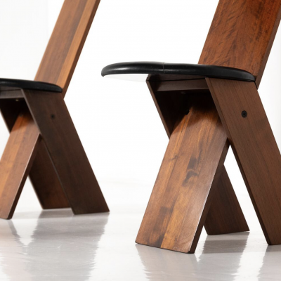 Mid Century Modern Dining Set by Marco Zanuzo for Poggi Italy 1970s