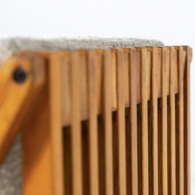 Mid Century Modern Dining Table Set Millepiedi by Tito Pinori 1970s