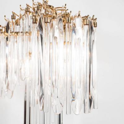 Mid Century Modern Draped Design Chandelier with 24 Karat Gold Plated Fittings