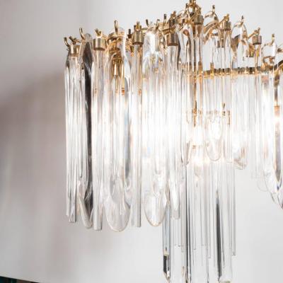 Mid Century Modern Draped Design Chandelier with 24 Karat Gold Plated Fittings