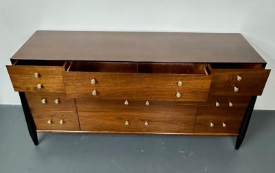 Mid Century Modern Dresser West Michigan Furniture Co Ebony Walnut Metz