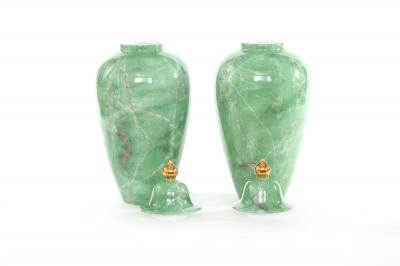 Mid Century Modern English Porcelain Covered Urns