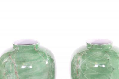 Mid Century Modern English Porcelain Covered Urns