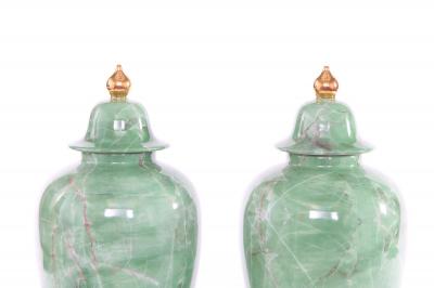 Mid Century Modern English Porcelain Covered Urns