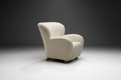 Mid Century Modern European Cabinetmaker Lounge Chair Europe 1950s